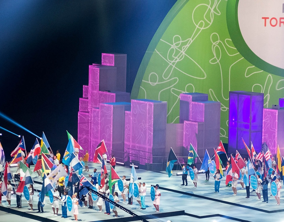 2015 Pan Am Games opening ceremony stage inToronto